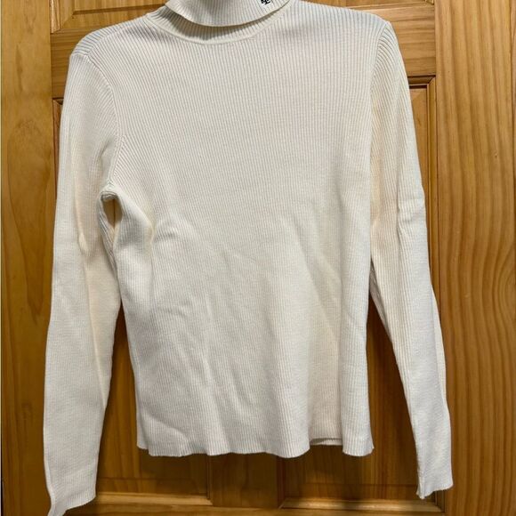 Lauren Ralph Lauren Cream Long Sleeve Fitted turtleneck sweater - Picture 1 of 10